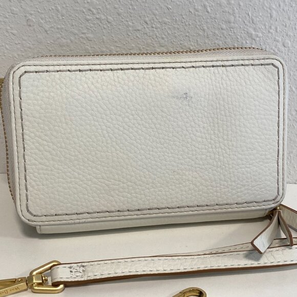 VERA BRADLEY  "Mallory"  White Leather All-In-One RFID Crossbody Bag Or Wristlet - Picture 2 of 14